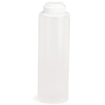 Tablecraft 12 Ounce Natural Dispenser Hinged Top Bottle, 1 x 12 each Case - Food Storage Containers