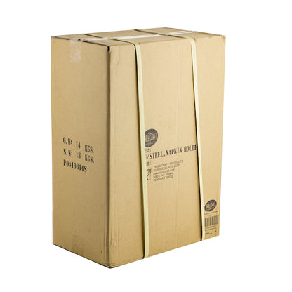 Tablecraft Full Size Stainless Steel Napkin Holder, 1 x 1 each Case - GS1 closed shipping case image