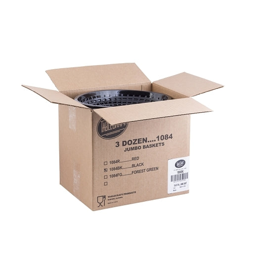 Tablecraft Oval Jumbo Black Basket, 1 x 36 each Case - Guest Checks & Register Rolls
