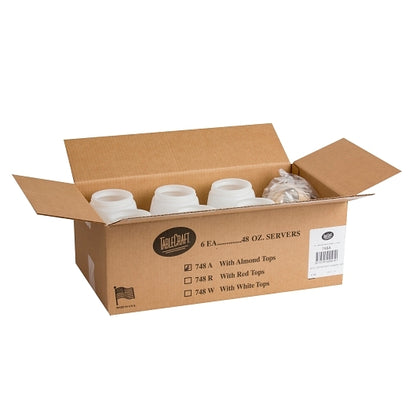 Tablecraft 48 Ounce Almond Top Polyethylene Dispenser, 1 x 6 each Case - DOT product image 3