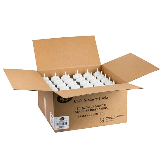 Tablecraft Dispenser Wide Mouth 32 Ounce, 6 x 6 ct Case - Squeeze Bottles & Dispensers