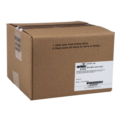 Sprinkle King Decorettes Medium Chocolate Non-Partially Hydrogenated, 4 x 6 lb Case - DOT product image 3
