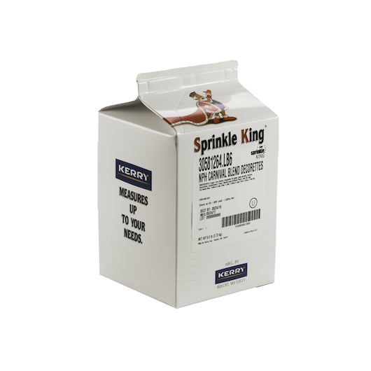 Sprinkle King Decorettes Carnival Blend Non-Partially Hydrogenated, 4 x 6 lb Case - Bakery & Desserts