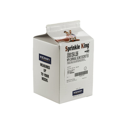Sprinkle King Decorettes Carnival Blend Non-Partially Hydrogenated, 4 x 6 lb Case - Bakery & Desserts