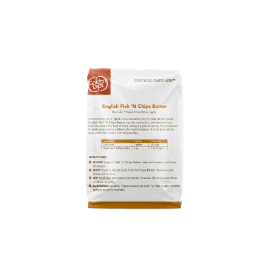 Golden Dipt English Style Fish'N Chip Batter Mix, 6 x 5 lb Case - DOT product image 3