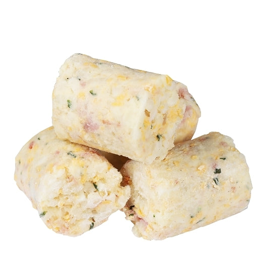 Stone Gate Foods Bacon, Cheddar & Chive Jumbo Stuffed Potato Appetizer, 1 x 10 lb Case - Frozen Snacks & Appetizers