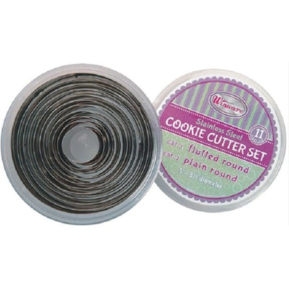 Winco COOKIE CUTTER SET PLAIN ROUND 11 PIECE, 1 x 1 each Case - DOT product image 2