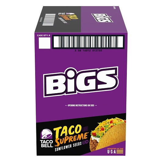 Bigs SUNFLOWER SEEDS TACO SUPREME, 8 x 5.35 oz Case - DOT product image 2