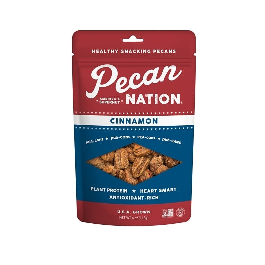 Pecan Nation Cinnamon Pecans, 6 x 4 oz Case - Nuts & Seeds