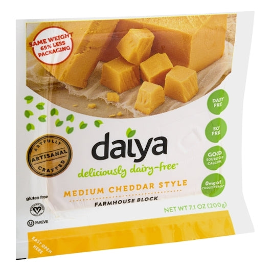 Daiya Vegan Medium Cheddar Style Block, 8 x 7.1 oz Case - DOT product image 2