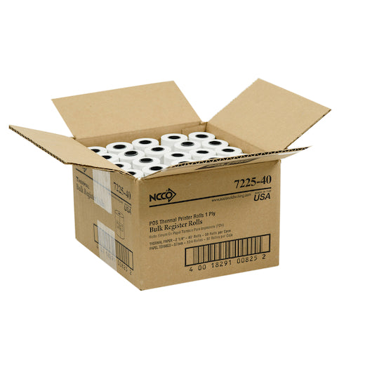 NCCO National Checking Register Roll Thermal 1 Ply White 2.25X40 1-50 Roll, 1 x 50 RL Case - DOT product image 5