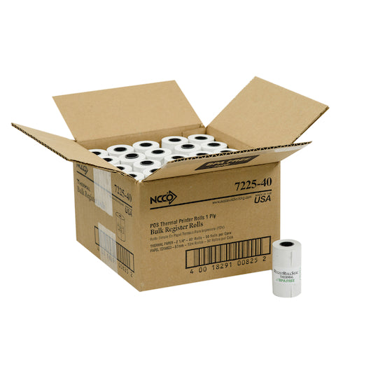 NCCO National Checking Register Roll Thermal 1 Ply White 2.25X40 1-50 Roll, 1 x 50 RL Case - DOT product image 8