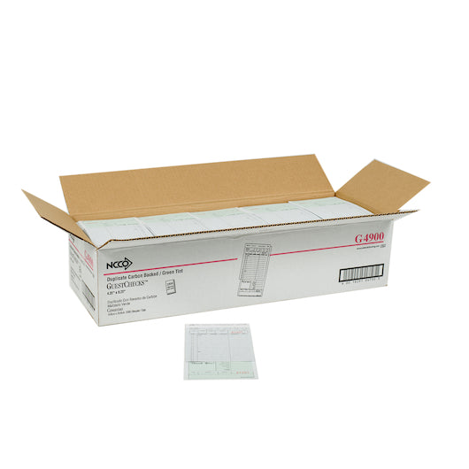 National Checking Guestcheck National Checking 4.25 Inch X 8.25 Inch 2 Part Carbon Green Tint 16 Line Guest Check, 1 x - DOT product image 8