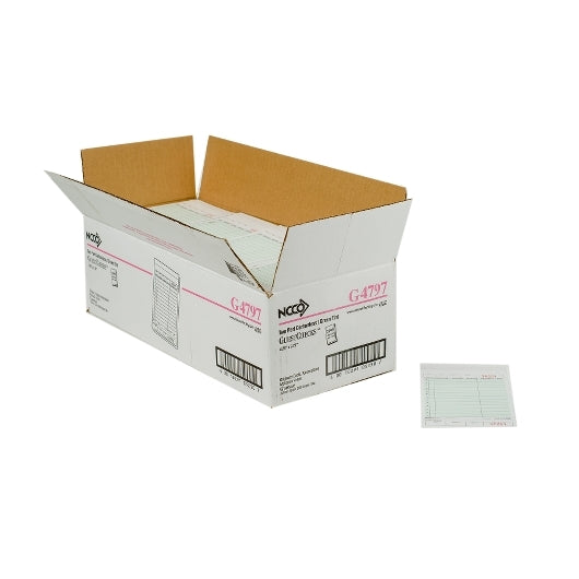NCCO National Checking 4.25 Inch X 7.25 Inch 2 Part Green Tint Carbonless 13 Line Guest Check, 1 x 2000 each Case - DOT product image 6