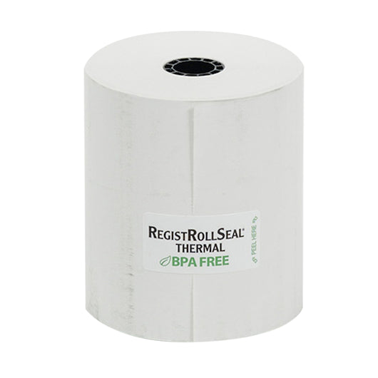NCCO National Checking Register Roll 3.13 X 230' 1 Ply White Thermal 1-50, 1 x 50 RL Case - Guest Checks & Register