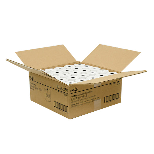 NCCO National Checking Register Roll 3.13 X 230' 1 Ply White Thermal 1-50, 1 x 50 RL Case - DOT product image 4
