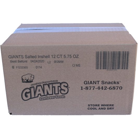 Giant Snack Inc Original Roasted & Salted Seeds, 12 x 5.75 oz Case - DOT product image 6