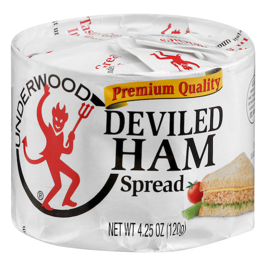 Underwood Meat Spreads Deviled Ham, 24 x 4.25 oz Case - Alternate product angle or state