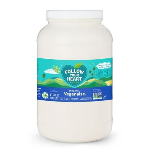 Follow Your Heart Original Vegan Mayonnaise Jar, 4 x 1 GA Case - Condiments & Sauces