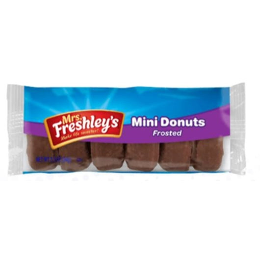 Mrs.Freshleys Chocolate Mini Chocolate Donuts, 6 x 12 x 3.3 oz Case - DOT product image 2