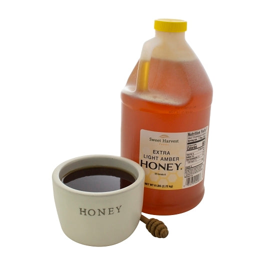 Honey Clover Extra Light Amber Honey Bulk, 4 x 6 lb Case - DOT product image 4