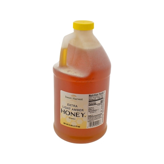 Honey Clover Extra Light Amber Honey Bulk, 4 x 6 lb Case - Pantry Ingredients