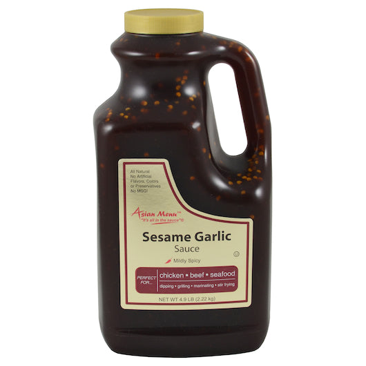 Asian Menu ALL NATURAL Sesame Garlic SAUCE, 4 x 0.5 GA Case - Condiments & Sauces