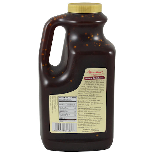 Asian Menu ALL NATURAL Sesame Garlic SAUCE, 4 x 0.5 GA Case - DOT product image 2