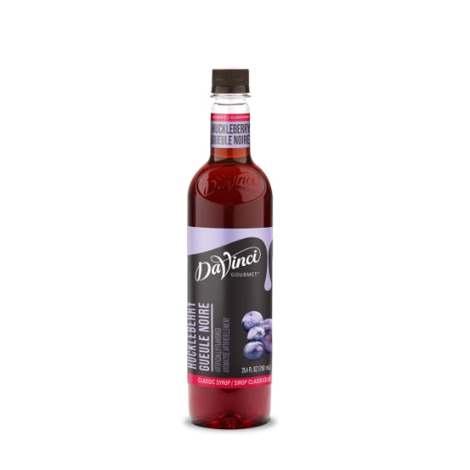 DaVinci Gourmet Huckleberry Syrup, 4 x 750 ML Case - Condiments & Sauces