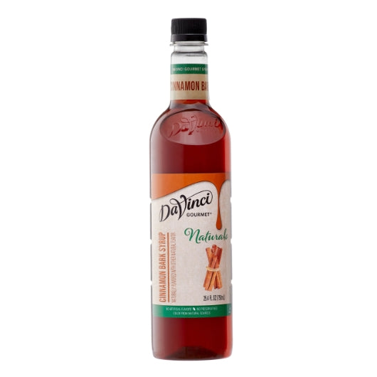 Davinci Natural Cinnamon Bark Syrup, Plastic Bottle, 4 x 750 ML Case - Condiments & Sauces