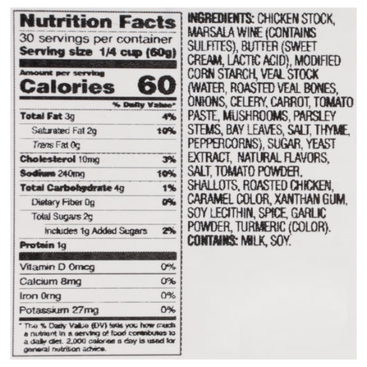 Gold Label Ready To Use Marsala Sauce, 4 x 4 lb Case - DOT product image 6