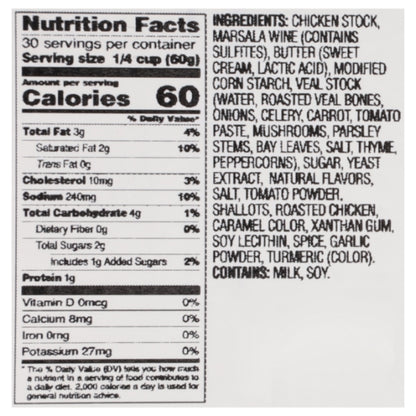 Gold Label Ready To Use Marsala Sauce, 4 x 4 lb Case - DOT product image 6