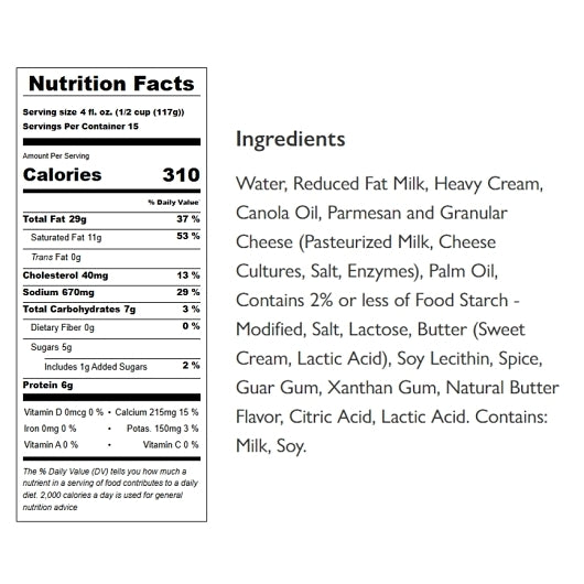 Gold Label Ready To Use Alfredo Sauce, 4 x 4 lb Case - DOT product image 6