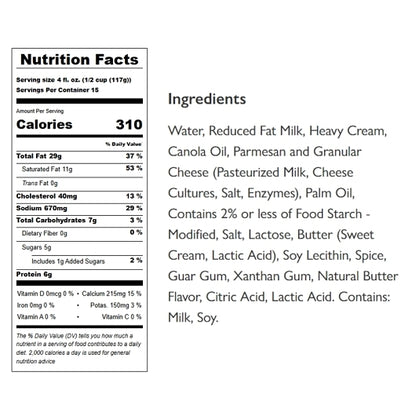 Gold Label Ready To Use Alfredo Sauce, 4 x 4 lb Case - DOT product image 6