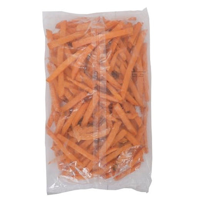 Sweet Sensations 5/16 X 1/2 Plate Cut Sweet Potato Fries, 6 x 2.5 lb Case - Plates Bowls
