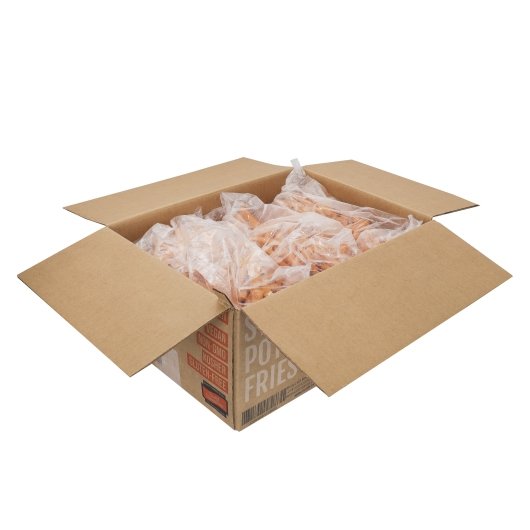 Sweet Sensations 5/16 X 1/2 PLATE CUT SWEET POTATO FRIES, 6 x 2.5 lb Case - GS1 inner-pack image