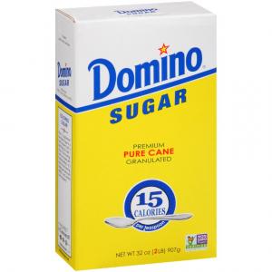Domino Pure Sugar Cane Made Granulated Sugar Carton (2 lbs, 24 Carton Per Case)
