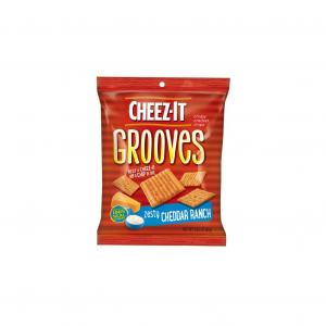 Cheez-It Grooves Crispy Cracker Chips Zesty Cheddar Ranch (3.25 Oz, 6 Per Case)