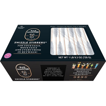 Roses Brands Rock Sugar Stick Swizzle Stirrers, 4 x 72 x 72 each Case - Candy & Confections