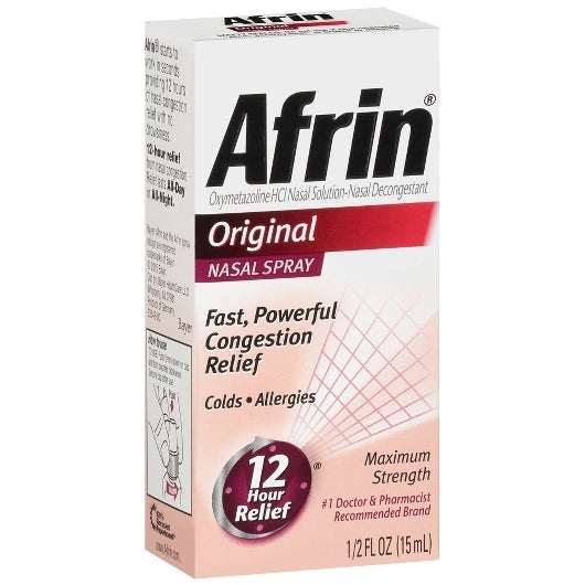 Afrin Original 12 Hour Nasal Spray, 6 x 6 x 0.51 fl oz Case - Health & Personal Care