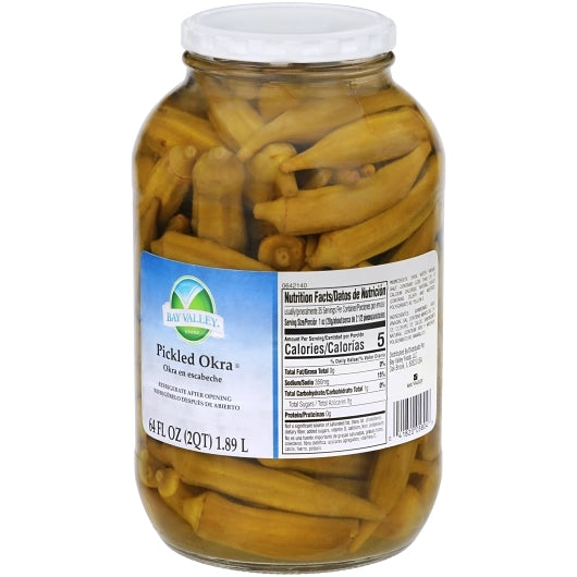 Bay Valley Gluten Free Whole Pickled Okra, 6 x 64 fl oz Case - DOT product image 2