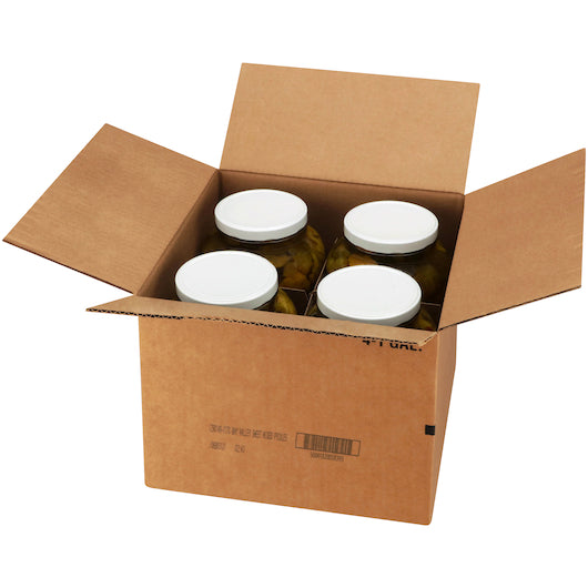 Bay Valley Sweet 232-280 Cut 1/2 Crinkle Mixed Pickle Chip Bulk, 4 x 1 GA Case - Condiments & Sauces