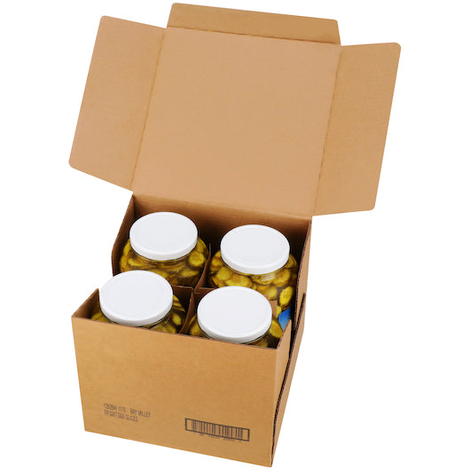 Bay Valley Bread & Butter Fresh Pack Pickle Slice Bulk, 4 x 1 GA Case - Condiments & Sauces