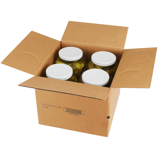 Bay Valley Kosher 97-114 Count Fresh Pack Pickle Spear Bulk, 4 x 1 GA Case - GS1 open-case image