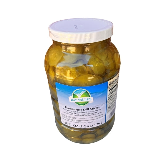 Bay Valley Dill Hamburger 614-678 Count 1/8 Smooth Pickle Slice Bulk, 4 x 1 GA Case - GS1 inner-pack image
