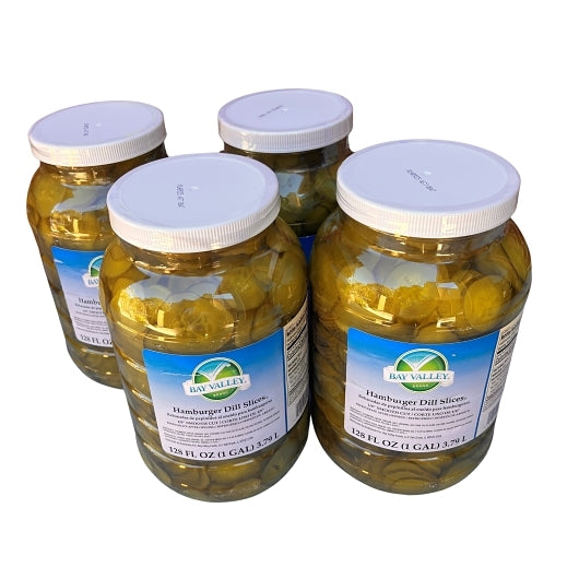 Bay Valley Dill Hamburger 614-678 Count 1/8 Smooth Pickle Slice Bulk, 4 x 1 GA Case - GS1 inner-pack image