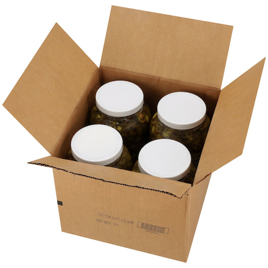 Bay Valley Sliced Jalapeno Peppers, 4 x 1 GA Case - GS1 open-case image