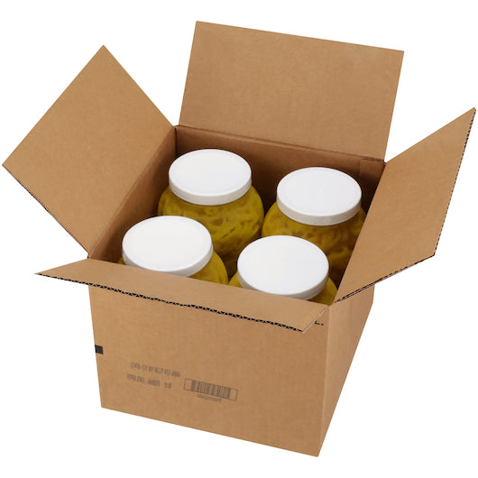 Bay Valley Mild Banana Pepper Rings, 4 x 1 GA Case - GS1 open-case image