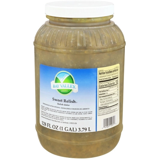 Bay Valley Sweet Relish Bulk, 4 x 1 GA Case - Condiments & Sauces