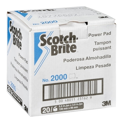 Scotch-Brite Power Pad 5.5 inch x 3.9 inch, 20 x 1 ct Case - Cleaners & Sanitizers